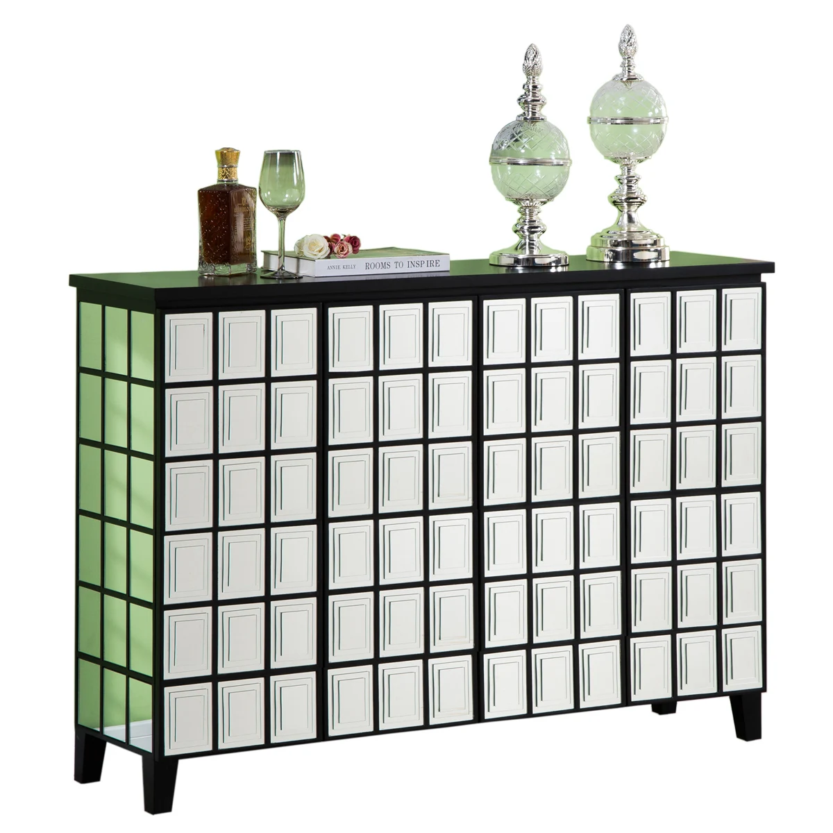 

Mirror shoe cabinet household multi-layer large-capacity entrance hall entrance partition cabinet multi-functional glass side