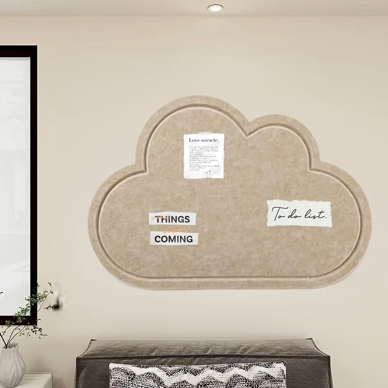 Cloud-Shaped Felt Board Creative Felt Wall Decoration Cloud-Shaped Felt Photo Board No-Punch Self-Adhesive Thickened Felt Creative Photo Wall Background Board Message Board