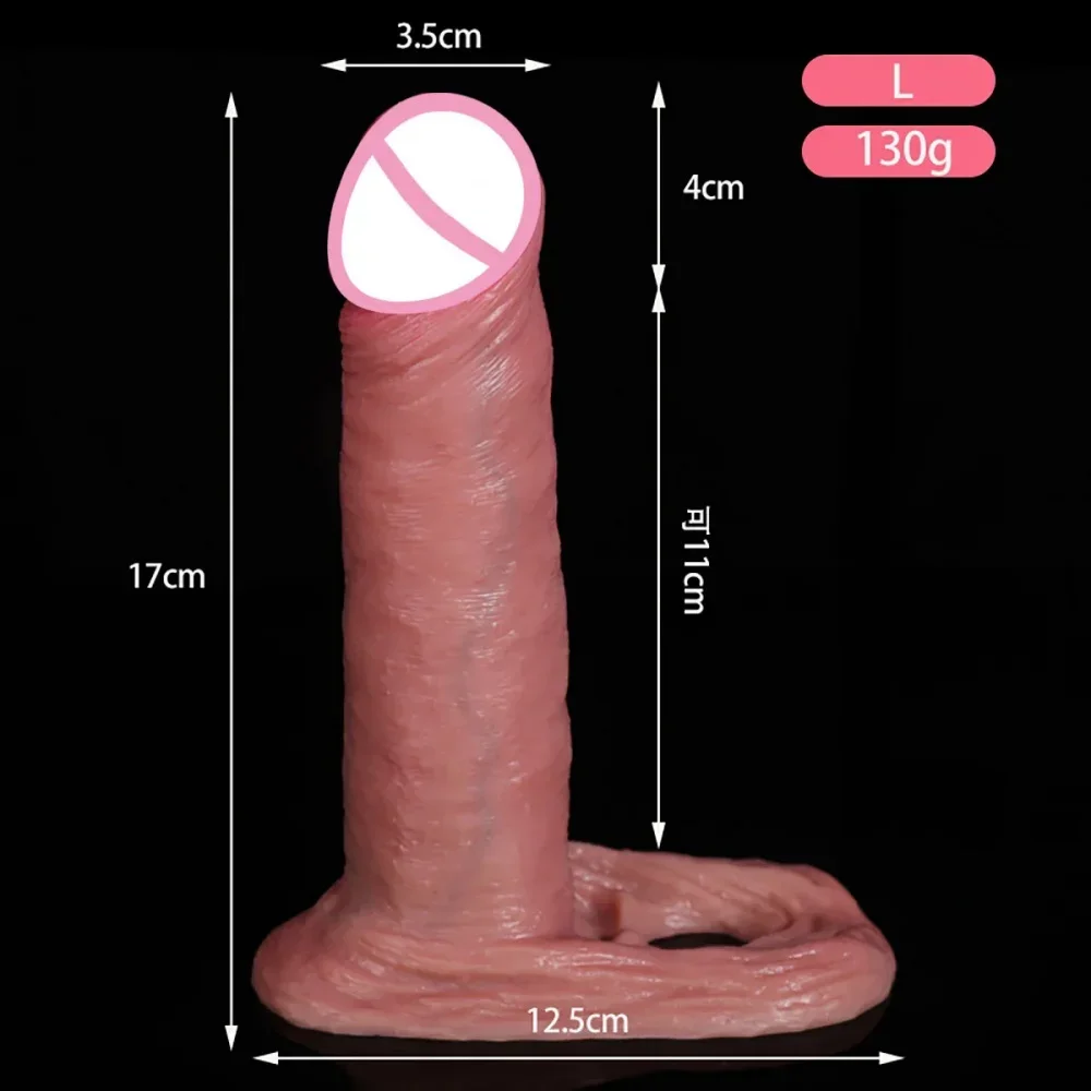 Realistic Reusable Silicone Penis Sleeve for Men