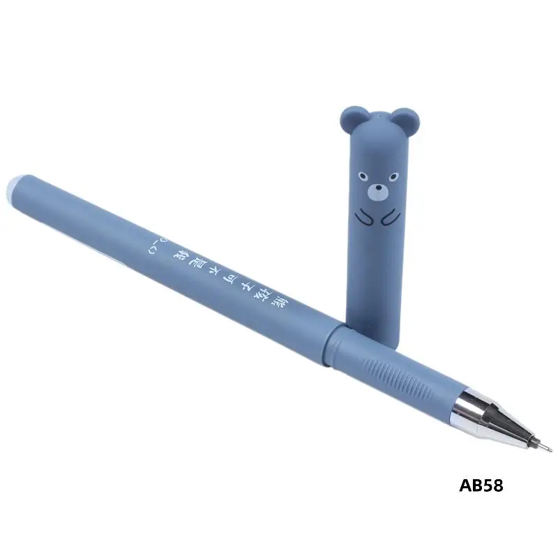 8 Pcs Cute Animal Panda Mouse Erasable Gel Ink Pen 0.35Mm Gel Pen School Office Supply Gift Students Stationery