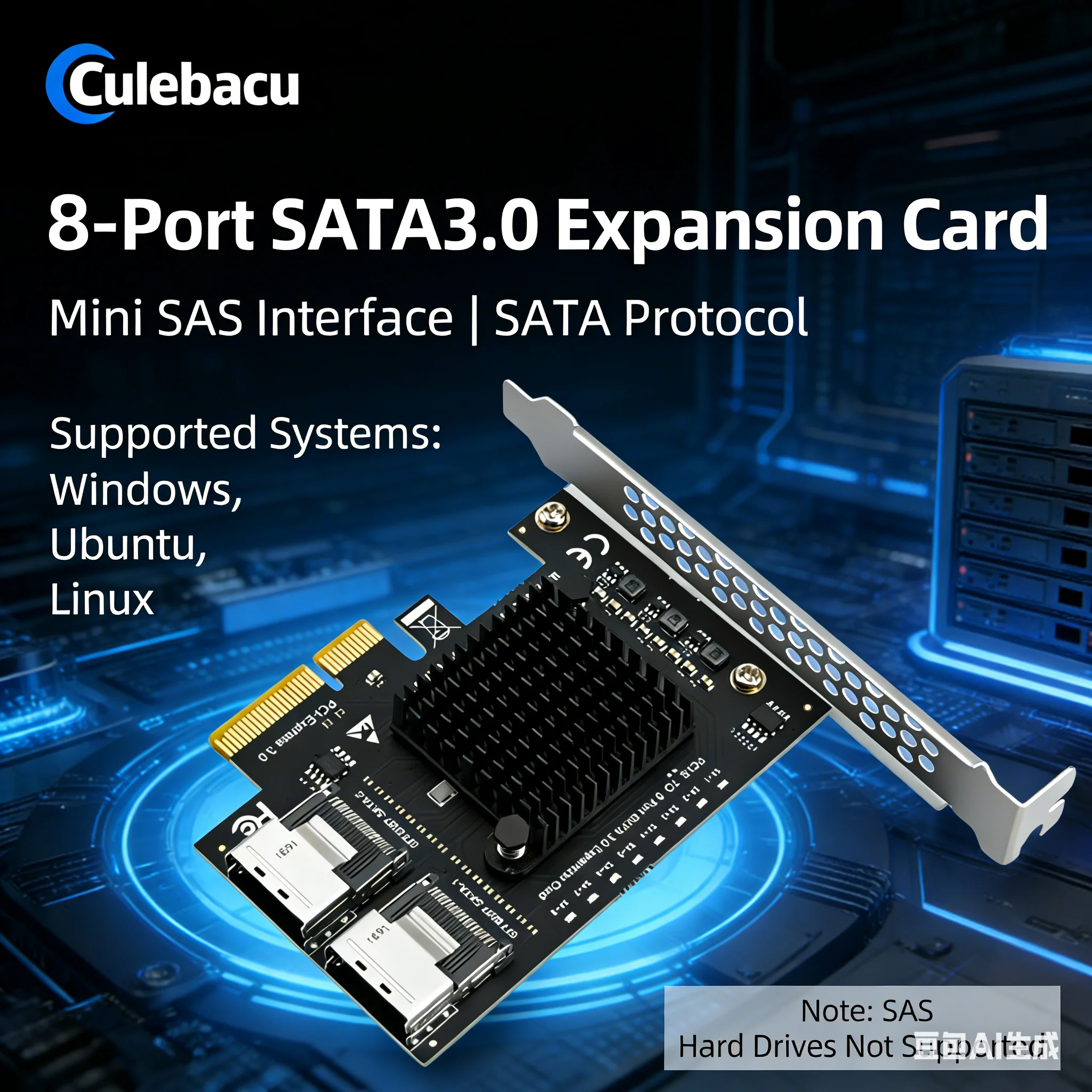 new 8 Port Sata 3.0 SFF8087 PCIe 3.0 X4 To Mini SAS Controller PCIe To SFF 8087 SFF-8087 Adapter Expansion ASM1166 Chip