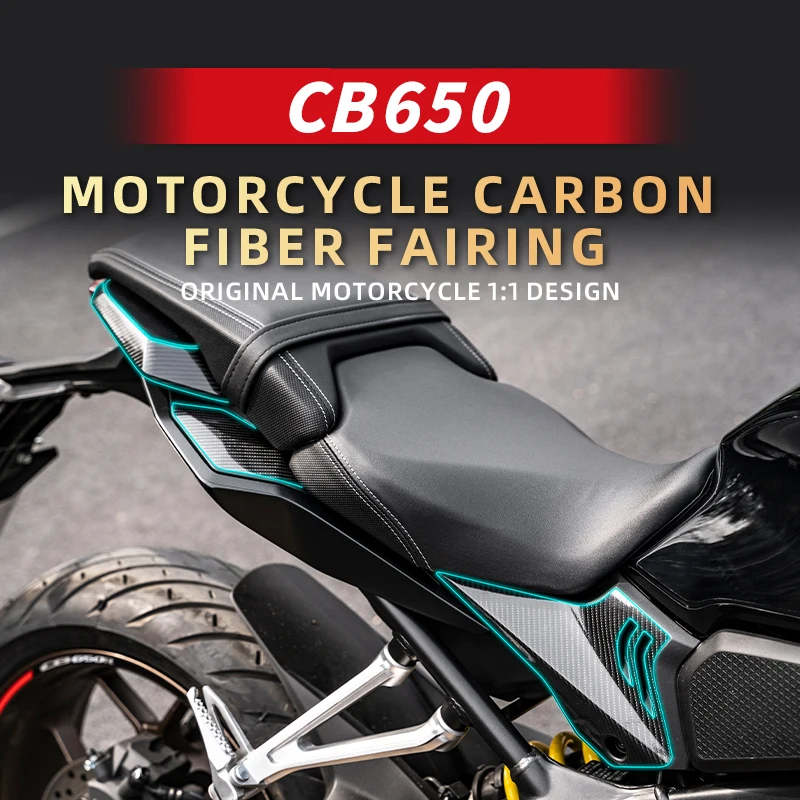 

Used For HONDA CB650R Motorcycle Body Both Sides Plastic Area The Carbon Fiber Fairing Kits Decoration And Protection Stickers