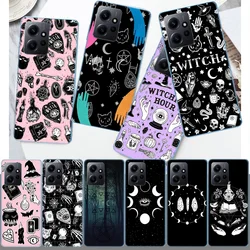 Occult Witchcraft Moon Gothic Witch Phone Case For Redmi Note 13 5G 14 Pro Plus Redmi 12 12C 13C 14C 10 10A 10C 9 9C 9T 9A 8 8A