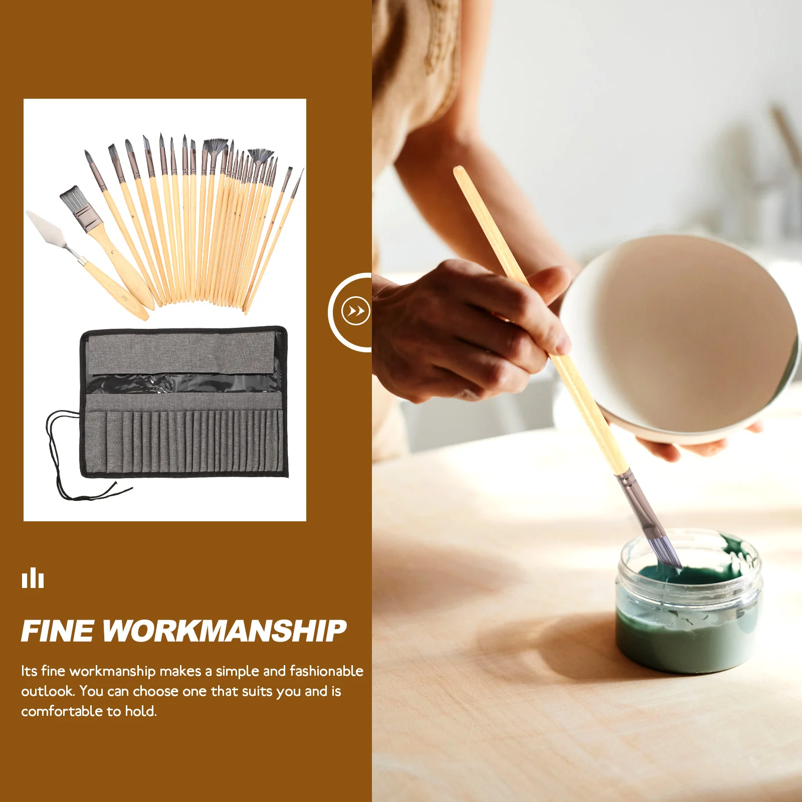 

1Set Premium Paint Brush Set Watercolor Acrylic Oil for Painting Art Students Costeffective Watercolor