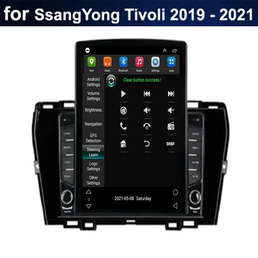 Android 13 dla Tesla Style Pionowy ekran Radio samochodowe Stereo Multimedialny odtwarzacz audio dla SsangYong Tivoli 2019 2020 2021-2035