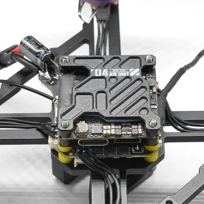 Lightweight heat dissipation aluminum parts multi-color fpv image transmission heat dissipation kit