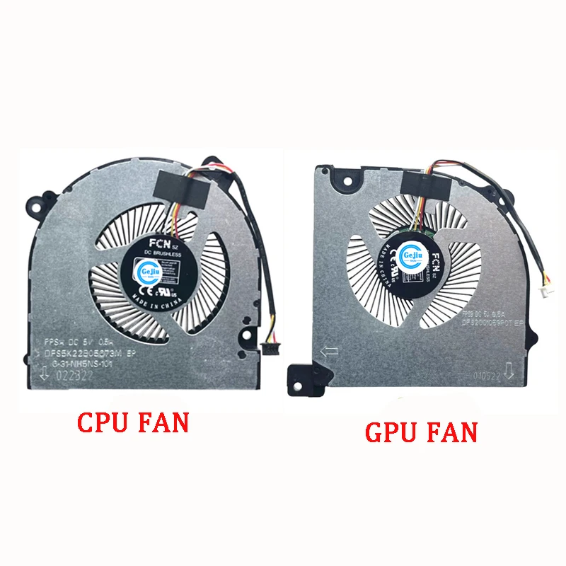 NEW Original LAPTOP CPU GPU Cooling Fan For Hasee ZX9-DA7NP ZX9-DA5DP ZX9-DA7DP ZX9-DA3DA ZX10 5V