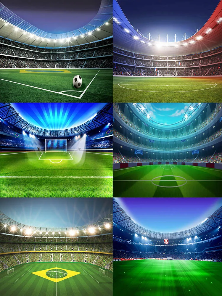 Boys Football Field Theme Art Blue-Green Birthday Party Baby Shower Photography Vinyl Background Children Room Decor Supplies
