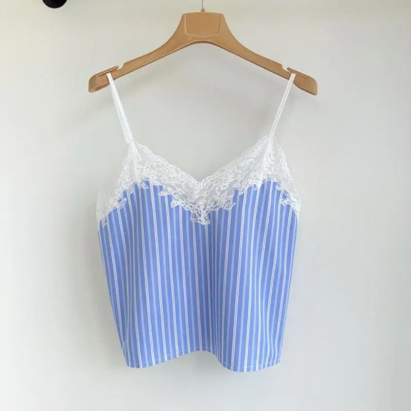 

2025 Autumn New Fashionable Lace Strap Top Single Wear Women's Top