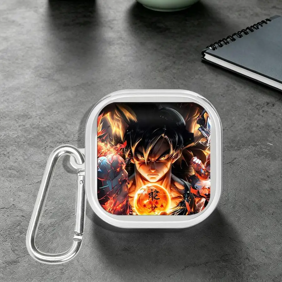 Dragons Balls Goku Angel Clear Earphone Cases Cover With Hook Case For Samsung Galaxy Buds Live 4Pro 3Pro 4 Pro 2 3 FE 2Pro