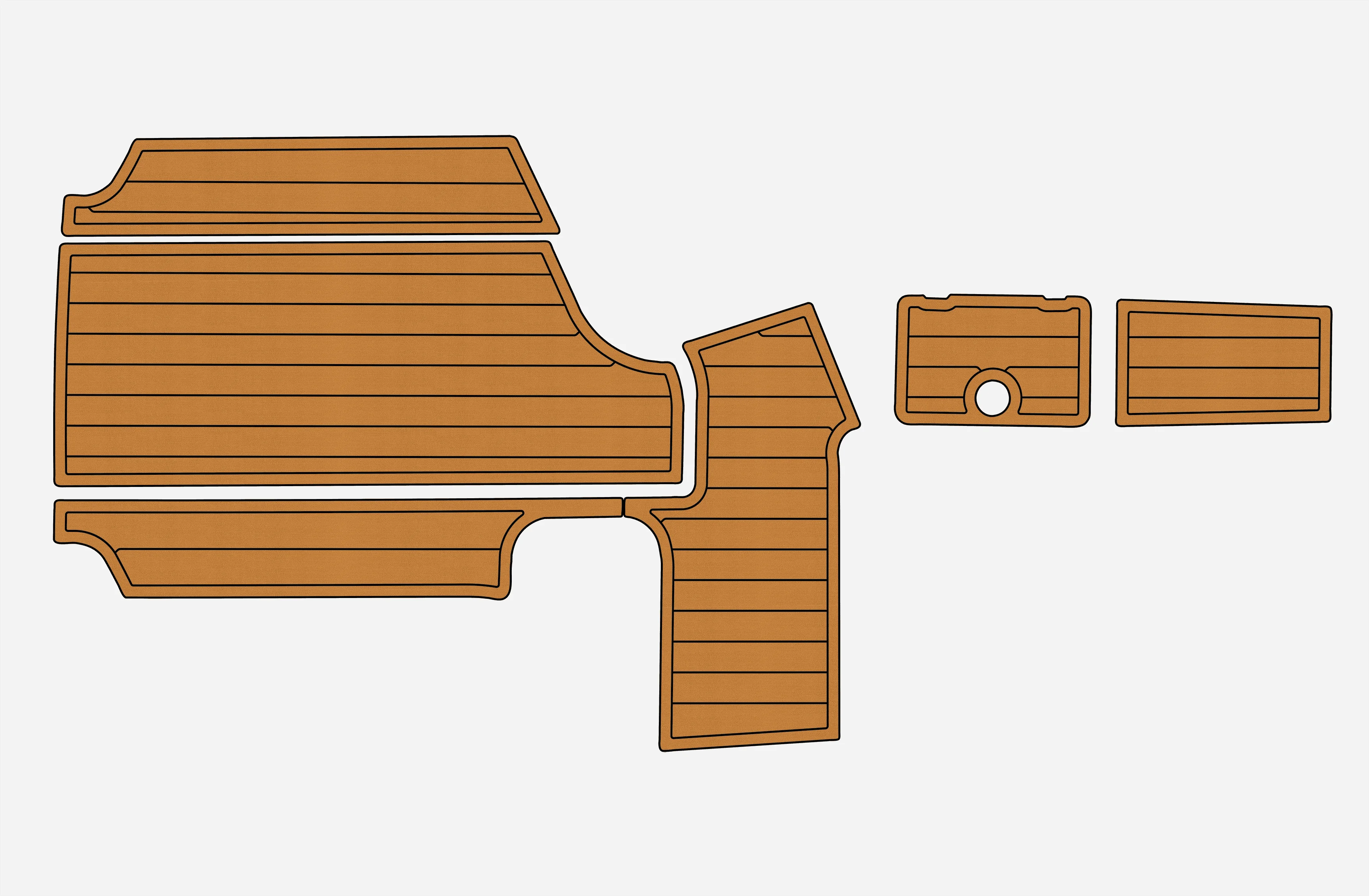 Marine Faux Teak EVA Non-Slip Mat-2014-2015 Centurion Enzo SS210 Self-Adhesive 1/4