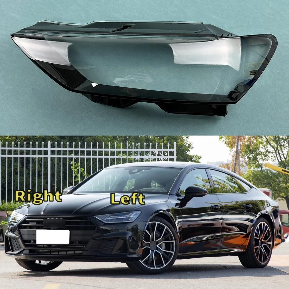 

For Audi A7 RS6 RS7 2019-2023 Headlight Cover Transparent Headlamp Shell Lamp Shade Lens Replace Original Lampshade Plexiglass