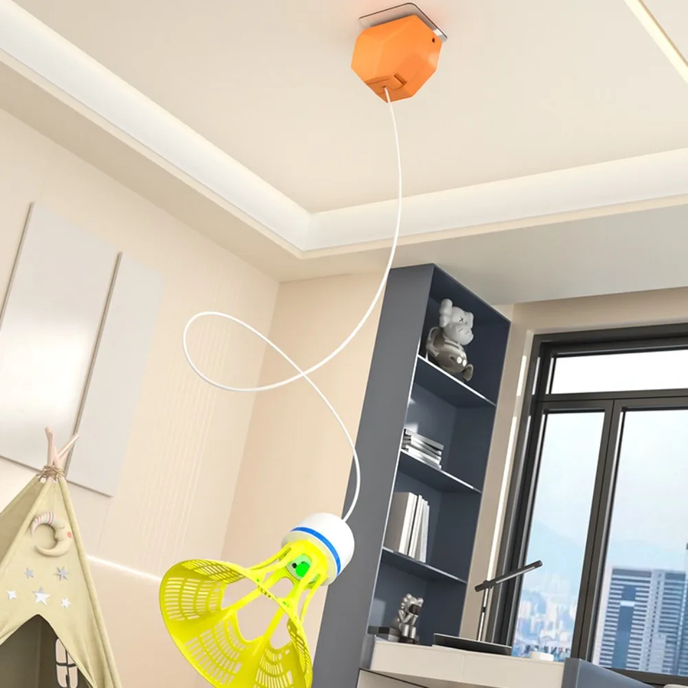 1 مجموعة مرافقة ممارسة كرة الريشة الكهربائية المدرب تدور انتعاش التدريب الذاتي الريشة تمتد التخزين