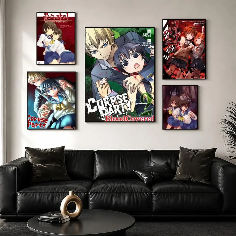 Poster Corpse Party Video Game Perfect Sticker Self Adhesive for Office Home Theater Wall Art Decor Fancy Gift
