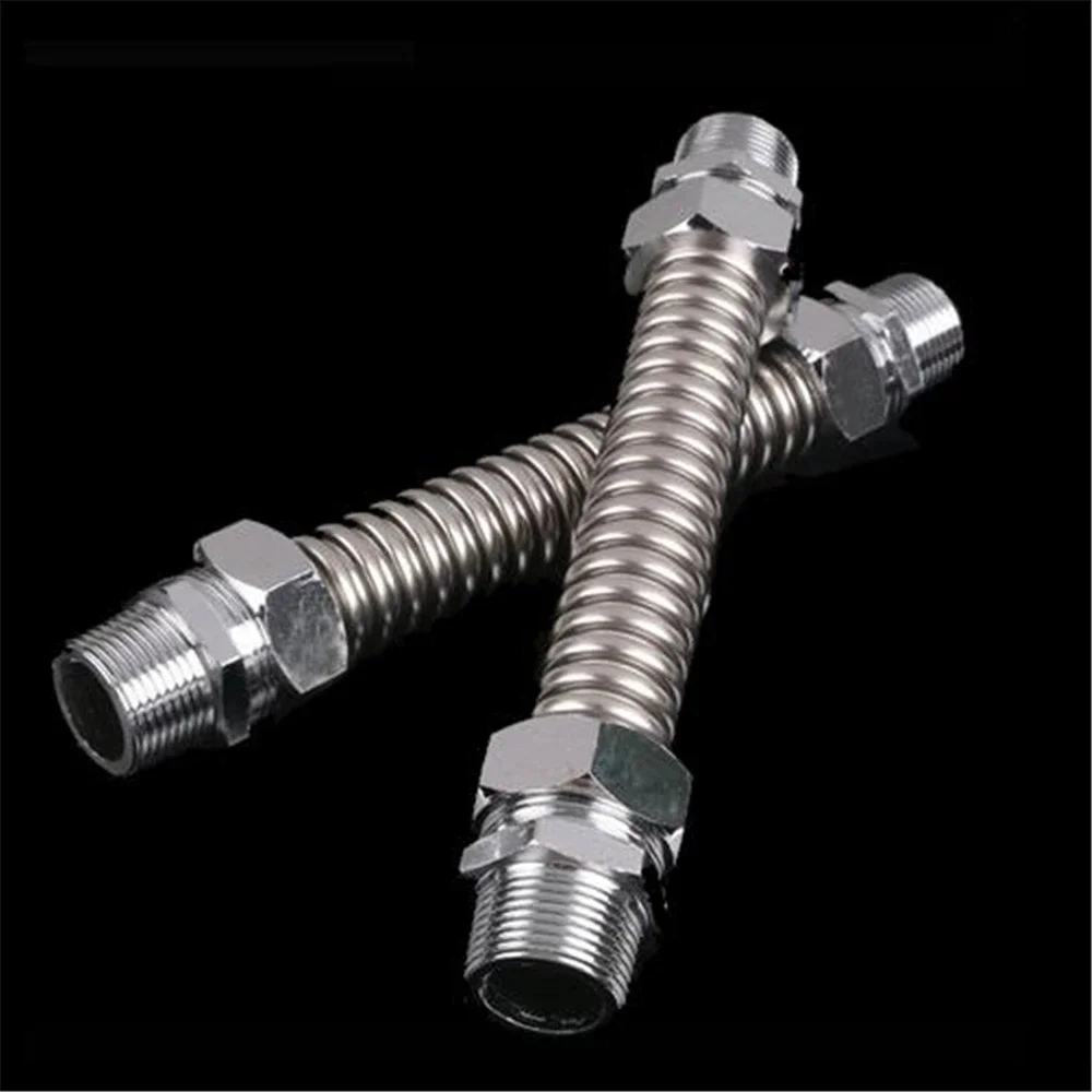 Iron Head Stainless Steel Central Air Conditioning Bellows Warm Ventilator Coil Fittings Metal Connection Hose