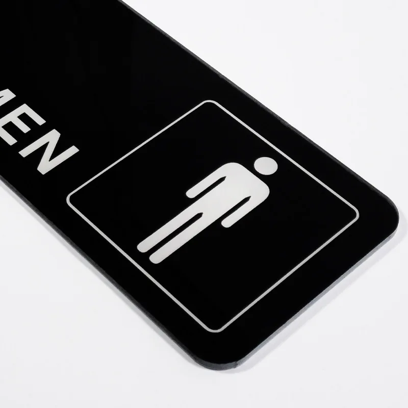 230*80mm Acrylic Adhesive Sign Board Simple Office Signboard Men and Women Bathroom Signs WC Public Toilet Guide Sign Index