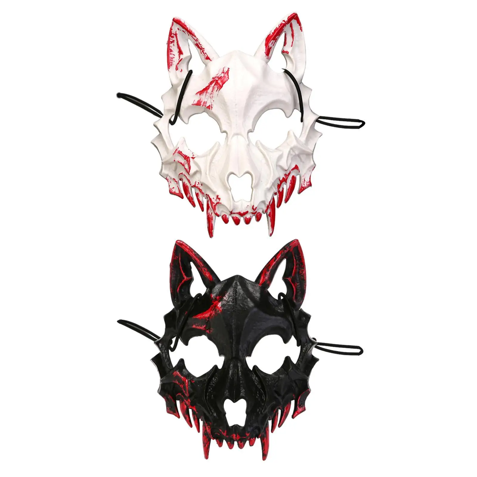 Halloween Wolf Mask Creepy for Men Women Decorative Half Mask for Role Play Stage Performance Masquerade Dress up Carnival