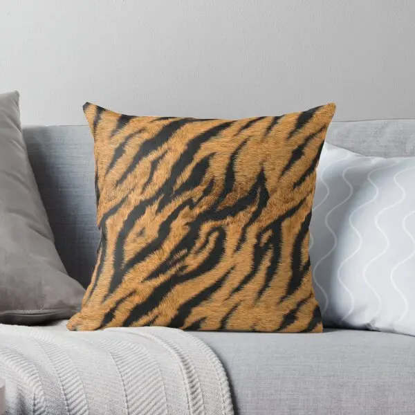 Tiger Stripe Cover  Printing Throw Pillow Cover Wedding Fashion Bedroom Throw Waist Cushion Decor Pillows not include One Side