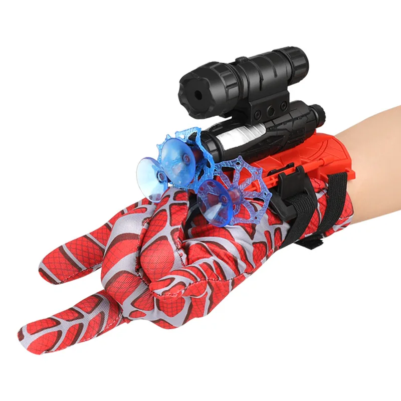 Super Spider Skill Launcher Children's Toy Gun Black Technology Spinning Gloves Can Launch Soft Bullet Little Boy Halloween Hero