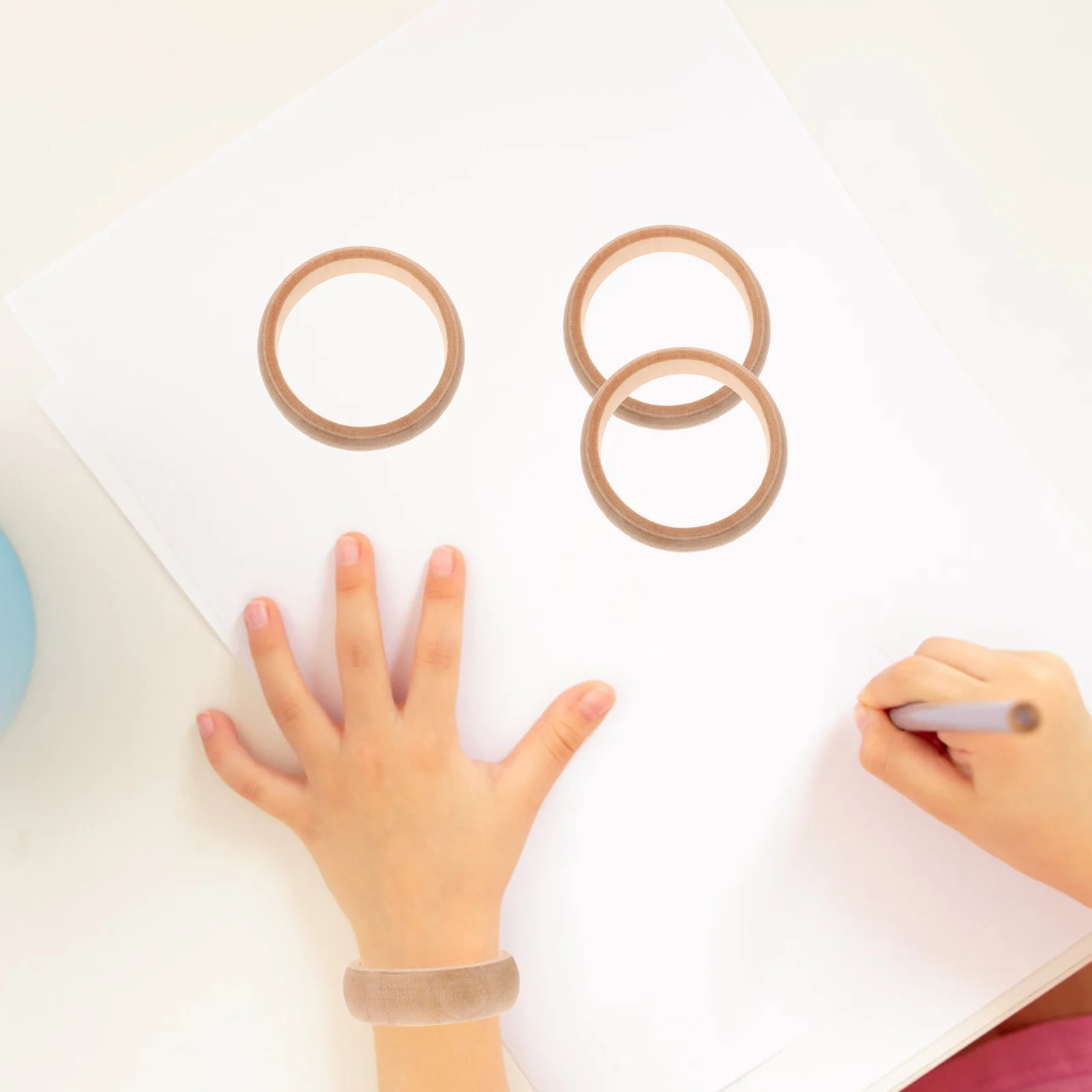 Bracelets en bois non peints, 2 pièces, exquis, élégants, amusants pour la famille et les amis, fabrication de bijoux, Bracelets en bois inachevés