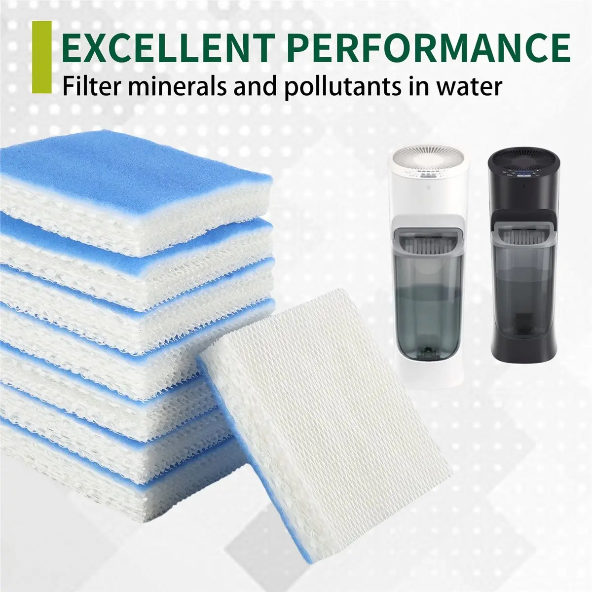 

Комплект из 8 сменных фильтров-картриджей Doings HFT600 для увлажнителей воздуха HEV615, HEV620