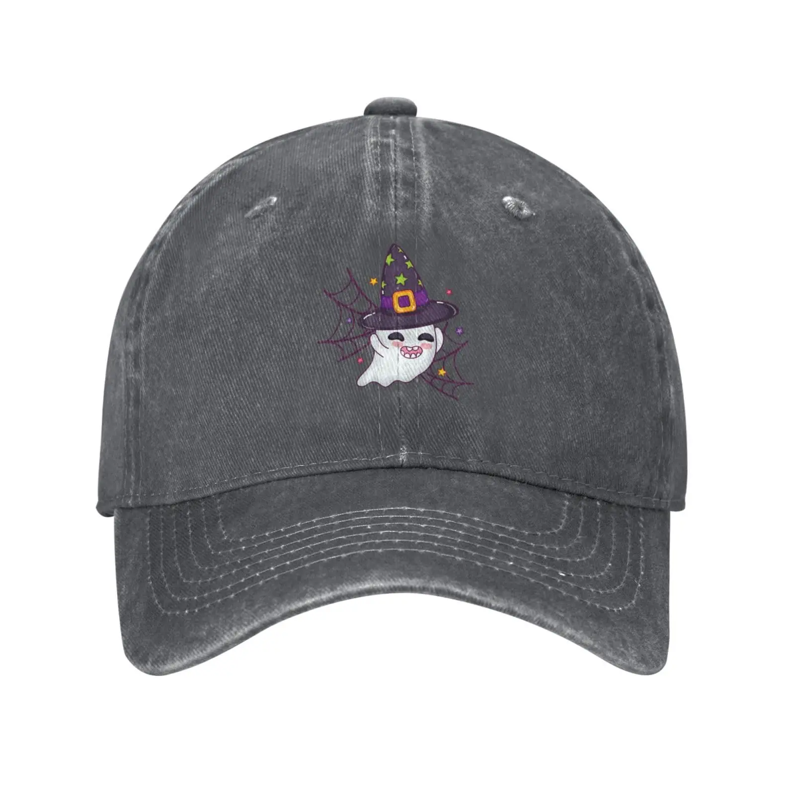 Cute Floating Zombie with Spiders Baseball Cap for Men Women Vintage Trucker Hat Golf Hats Dad Hat