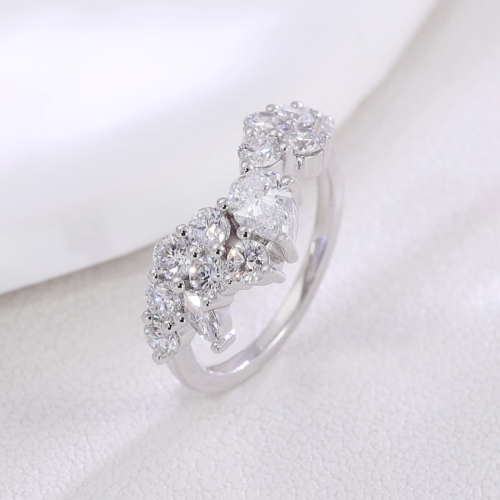 Provence Stacking rings 10K Gold DEF/VS lab diamonds Women's Ring Everyday Ring Accent Ring Fine Parties jewelry Gifts Custom