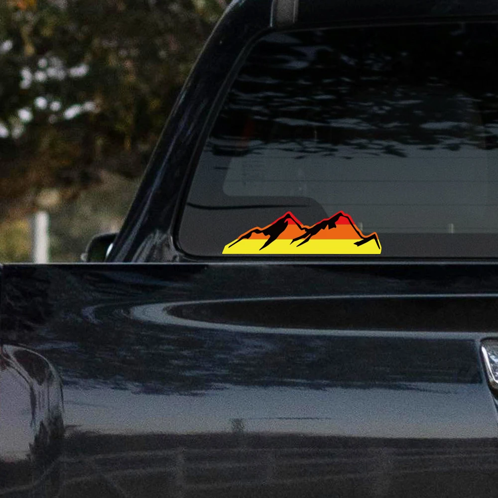 Retro Color Mountains Vintage Waterproof Vinyl Stickers Decals For Toyota Tacoma Tundra 4runner Car Exterior Decor Accessories view 3