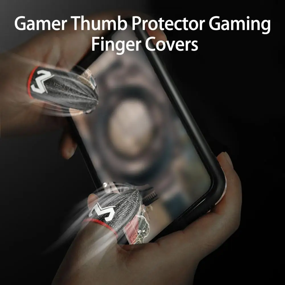 2Pcs Gaming Finger Gloves Compact Black Gaming Fingers Gamer Thumb Protector Gaming Finger Covers Game Console