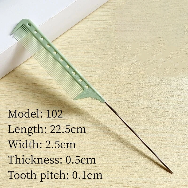 Spitzer Kamm, Friseursalon, Friseurkamm, Friseur, Stahlnadel, spitzer Schwanzkämme, Friseursalon, professionelles Styling, Haarbürste – Detail 26