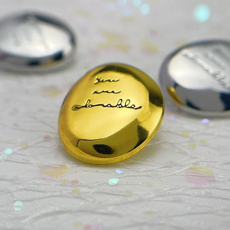 18/23MM Metal High Quality Fashion Buttons Of Clothing Wholesale 6Pcs Gold Silver Color Decor Shank Button Sewing Accessories