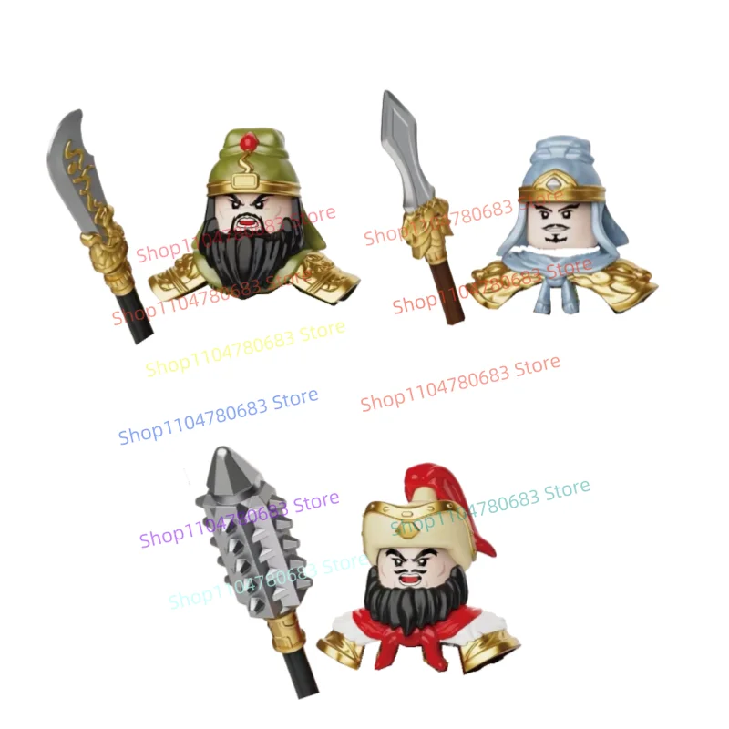 Bloques de construcción MOC de tres reinos, muñeca en miniatura General Qin Ming, accesorios de dibujos animados de Anime, modelo de adorno, juguete para regalo decorativo