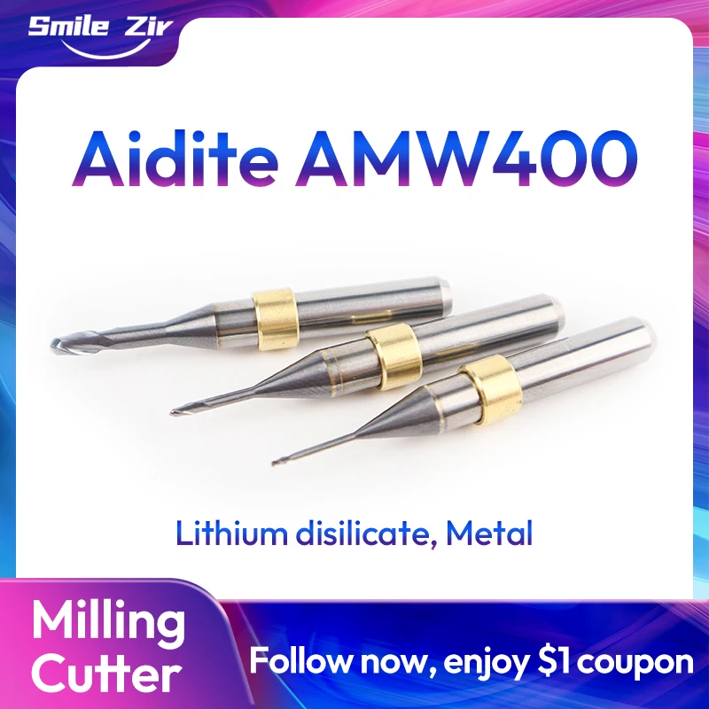 

Фреза Aidite AMW400 для дисиликата лития, стеклокерамики, металла, премилл-бар, для зуботехнических лабораторий, для фрезерного станка Aidite