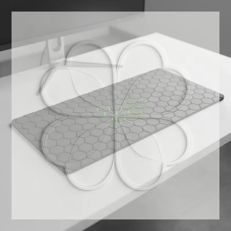 Hexagonal Mouse Mat Anti-Scratch Wear Resistant Desk Pad 1PC Suitable for Gaming Work Student Dorm Use