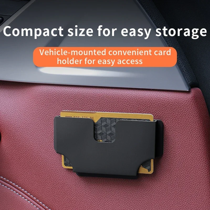 Newest Car Mounted Card Holder Voucher Storage Box Car Refueling High-Speed Card Slot Card Holder Creative Utensils Auto Storage