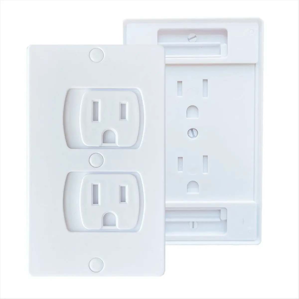 GTS 12 Pack Self-Closing Electric Outlet Covers for Child Proofing Safety Wall Socket Plates