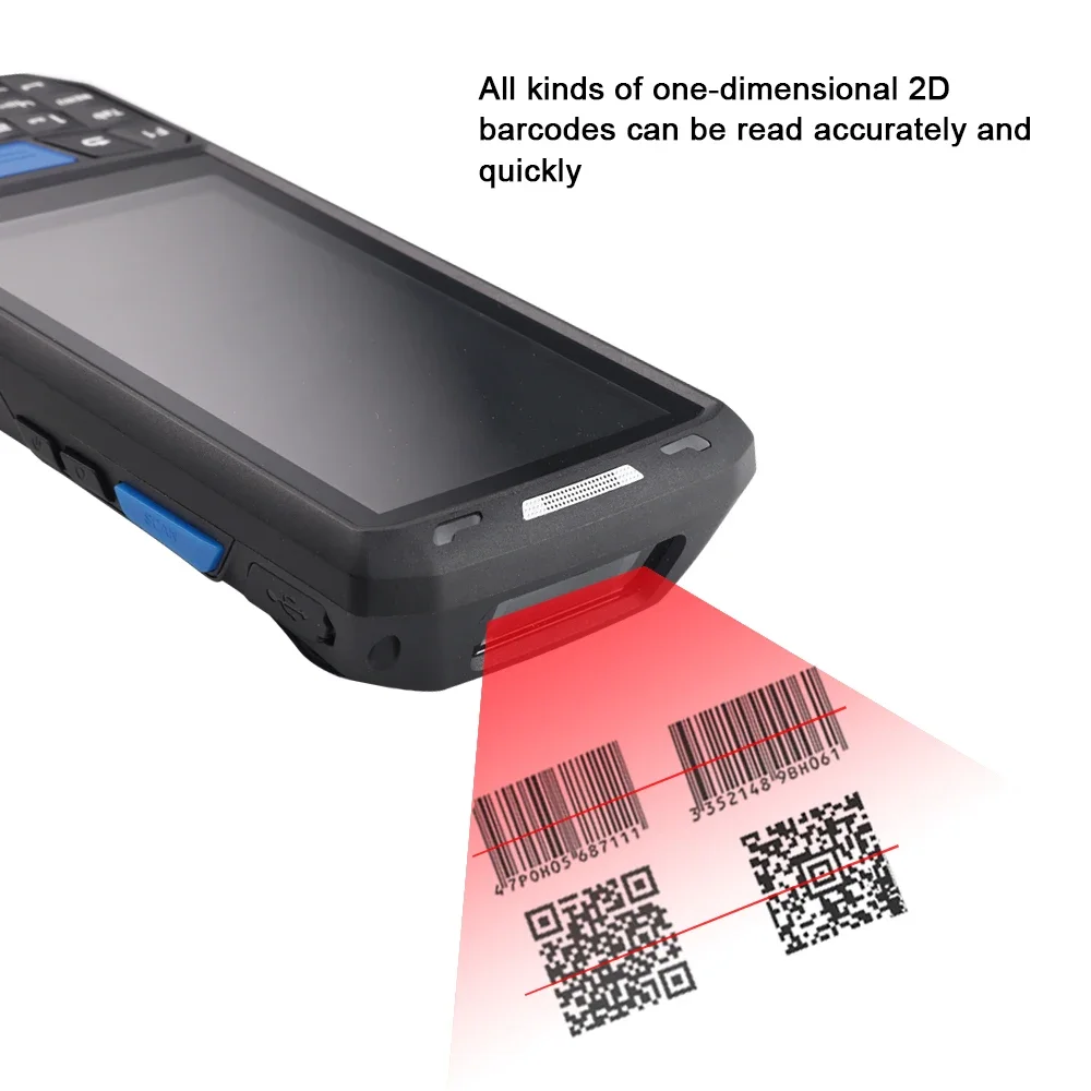 Blovedream T80 Android 8.1 Handheld Barcode Scanner Mobile Computer Industrial PDA with Physical Keyboard