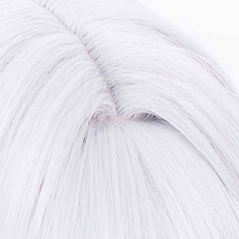 Star rail anime cosplay peruca médio longo branco com vermelho misturado bob cabeça perucas de cabelo para mulheres adulto cos anime festa dia das bruxas