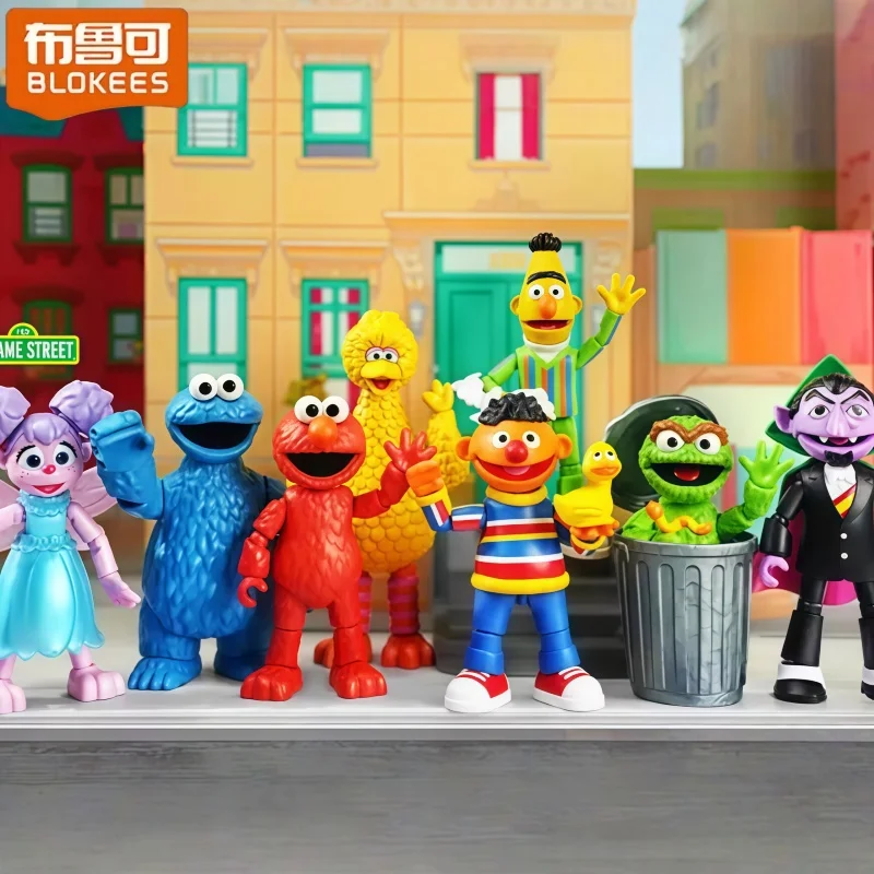 Blokees شارع سمسم ألعاب مكعبات البناء إرني بيرت إلمو كوكي مونستر بيج بيرد نموذج كرتوني تجميعها الشكل اللعب هدية #5