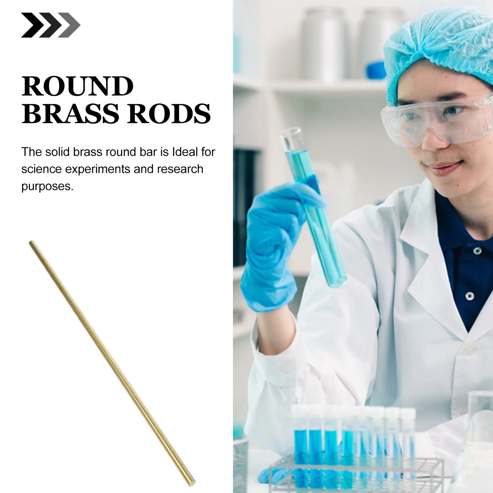 

Brass Rod 10mm 50cm Solid Brass for DIY Craft Science Experiment Handicraft Project Round Metal Rod Tools Parts