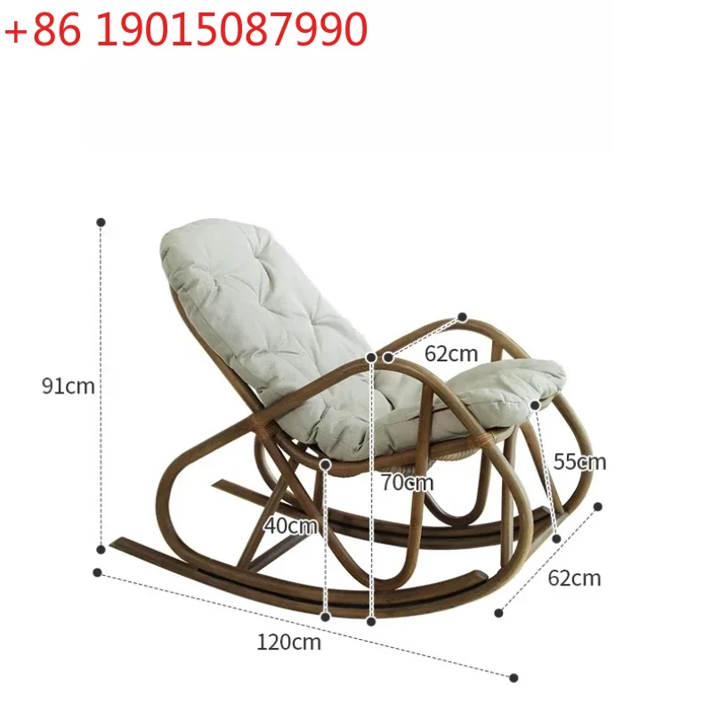 

Индонезийское натуральное кресло-качалка из виноградной лозы для балкона, для отдыха и дневного сна