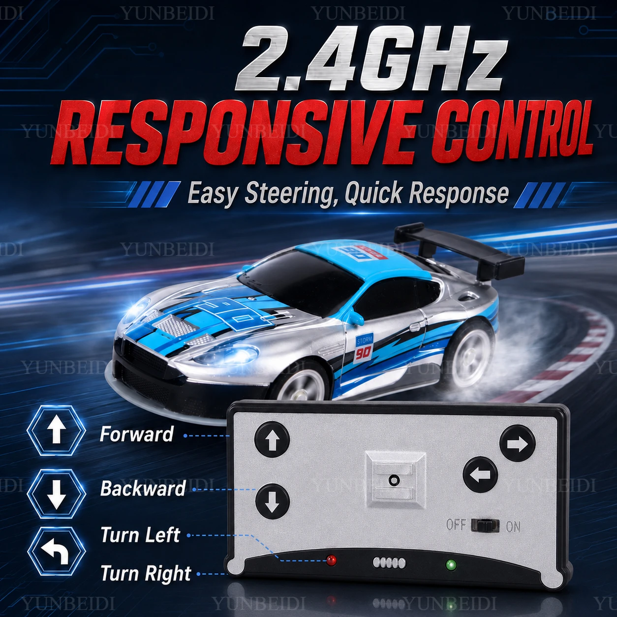 1:58 Mini Remote Control Car 2.4G Remote Control Battery-powered Canned Drift Racing Car Bluetooth Remote Control Children Toy image 3