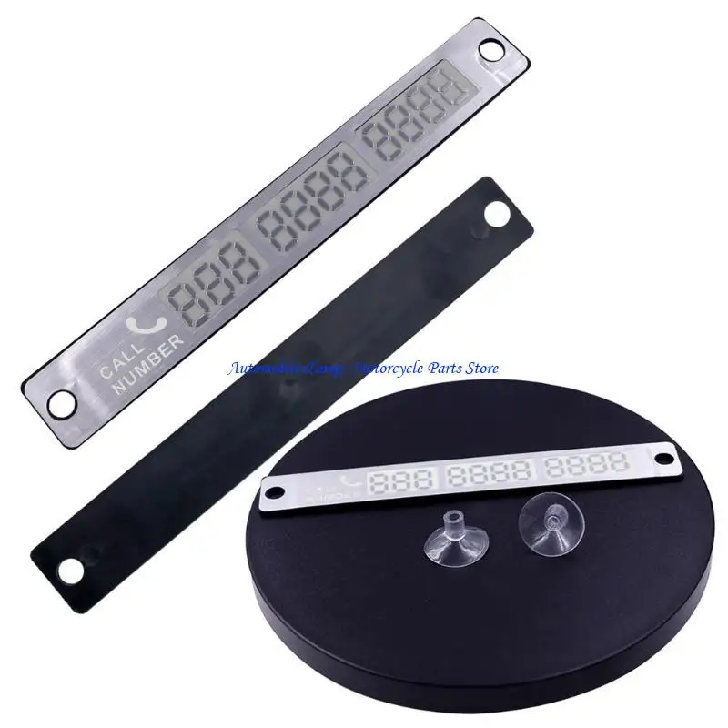 H7BD SUV Car Temporary Stop Sign Parking Sticker Card Telephone Number Card Plate Luminous Universal Auto Styling Accessories