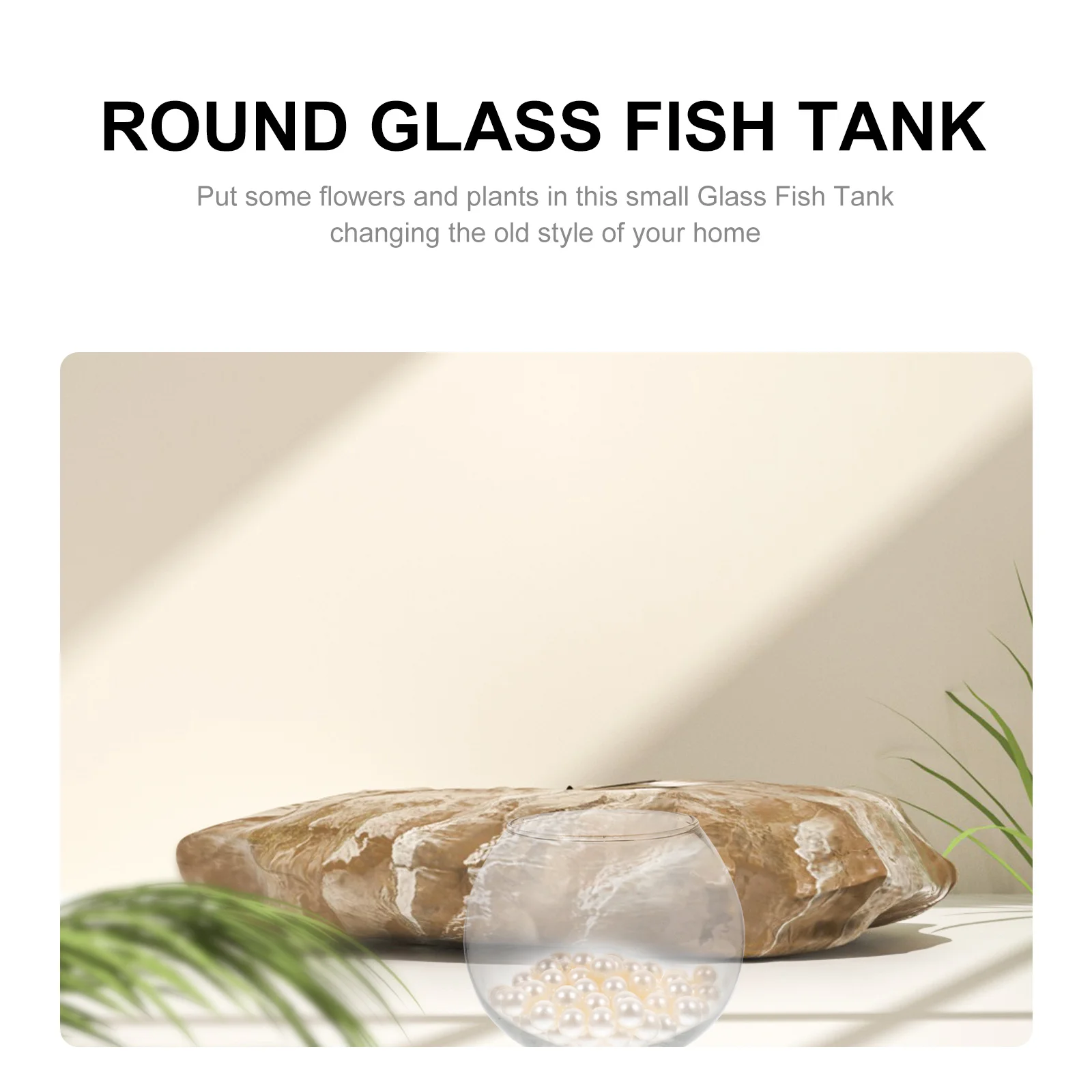 

1Set Small Round Glass Fish Tank Desktop Office Home Fish Living Tank Globe Bowl DIY Landscape Bottles Decorative Vase