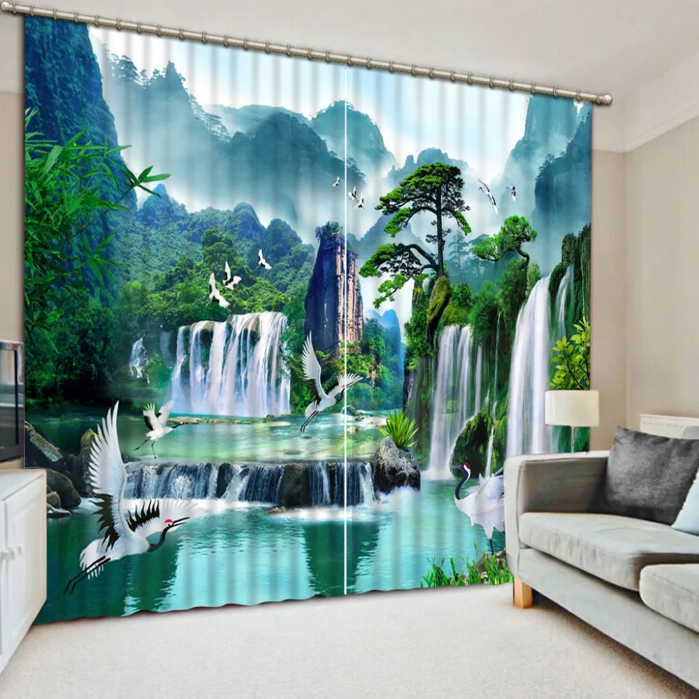 Natural landscapes Mordern 3D Blackout Window Curtains For Living room Bedding room Hotel/Office Curtain Drapes