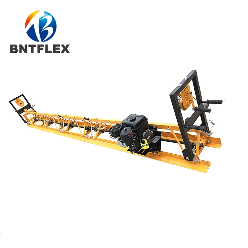 

5m gasoline 6HP concrete road leveling Steel Ruler machine tamping vibration beam frame type leveling machine