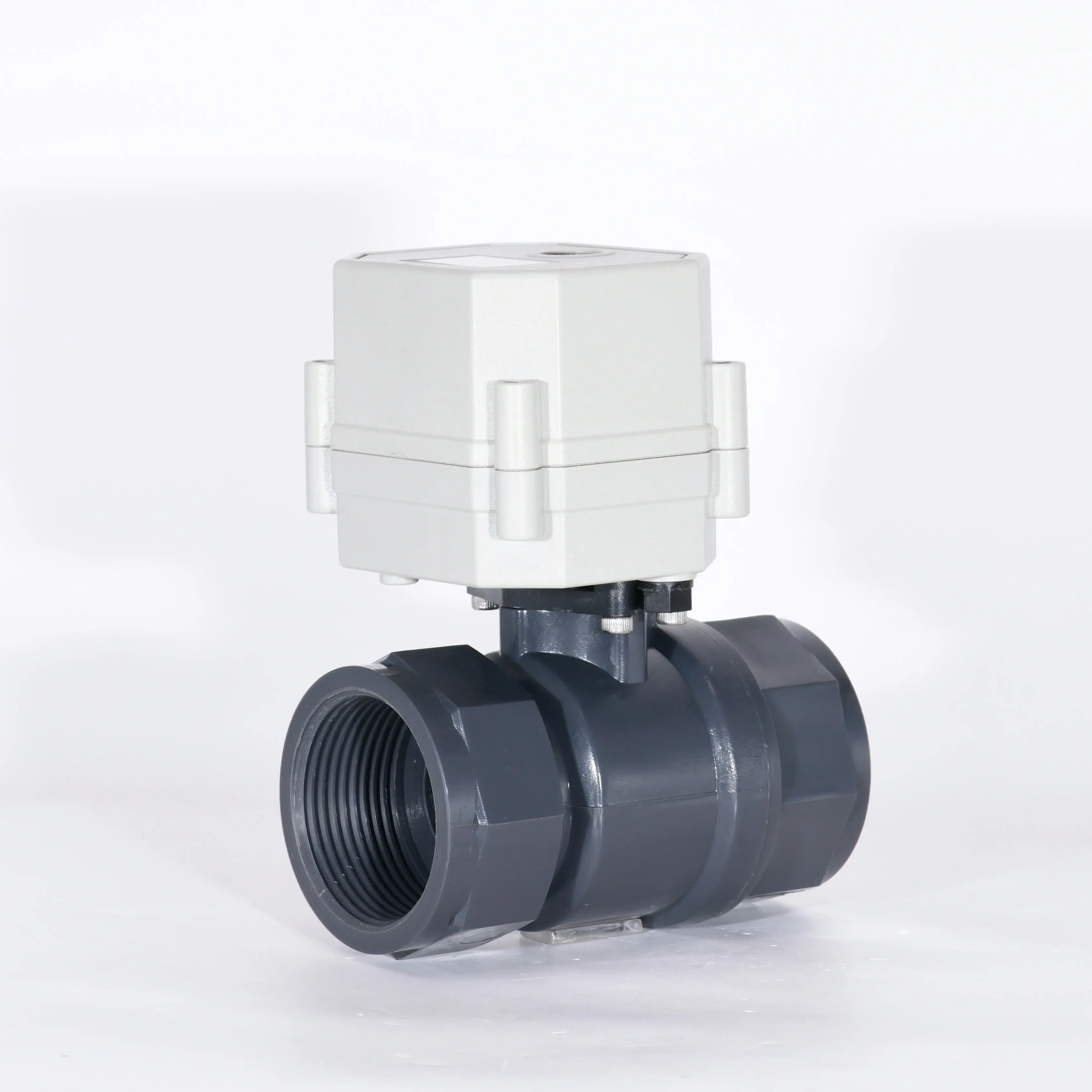 CR201 DN32 PVC UPVC Proportional Type Electric Water Control Treatment Actuator Ball Valve with SS bracket