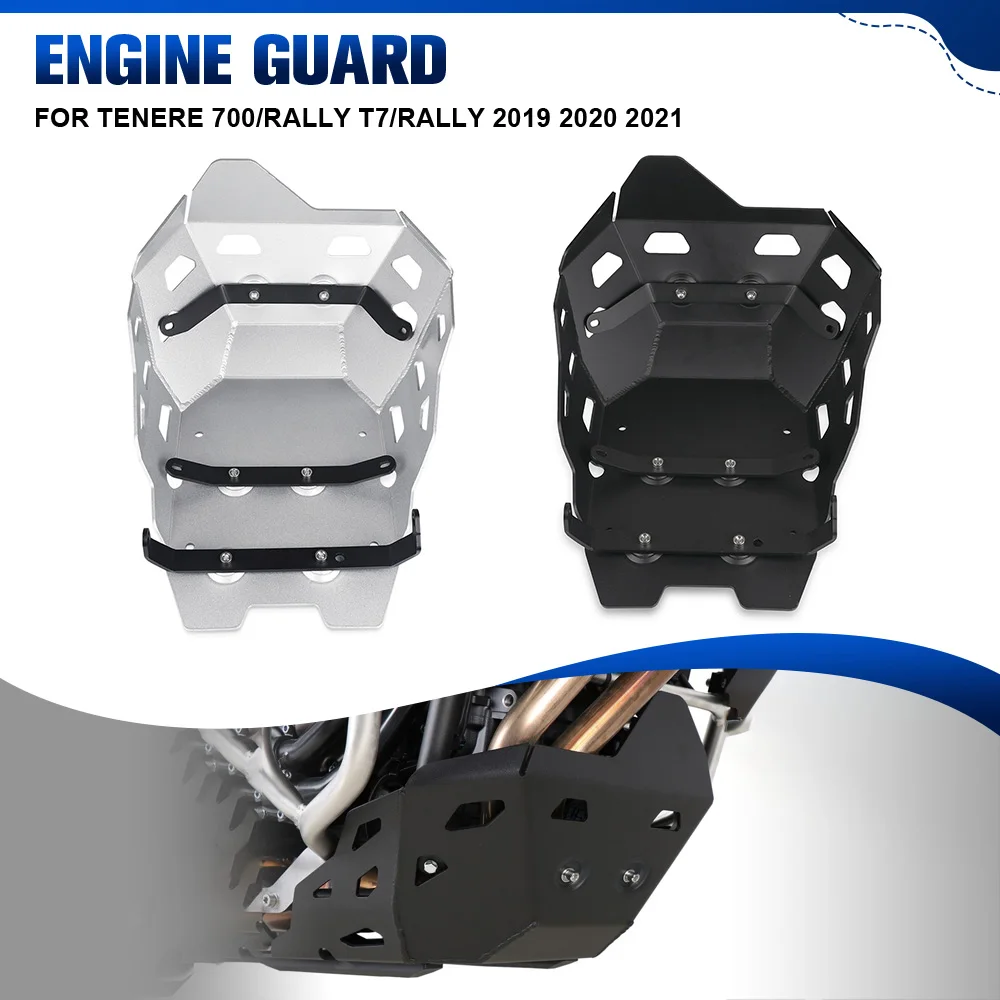 

Motorcycle Engine Protection Cover Bash Guard For Yamaha Tenere 700/Rally T7/Rally 2019 2020 2021 Skid Plate Belly Pan Protector
