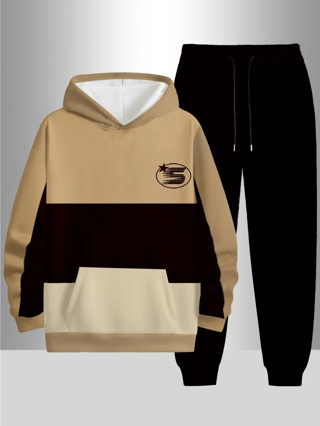 Европейский и американский мужской спортивный костюм с капюшоном и цифровой печатью — высококачественная приятная для кожи ткань для толстовки