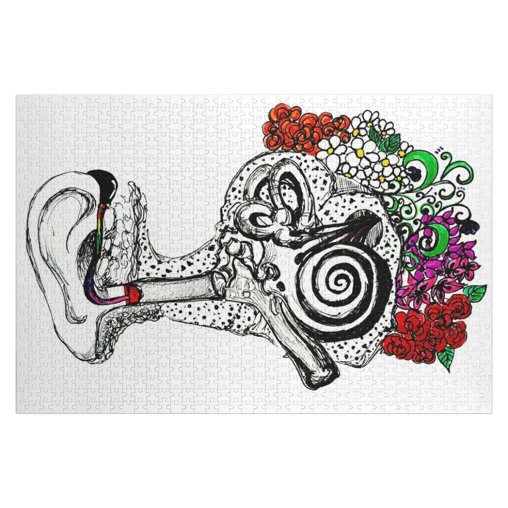 

Floral Ear, Audiology art, Medical art, Hearing aid Jigsaw Puzzle Woodens For Adults Toddler Toys Custom With Photo Puzzle